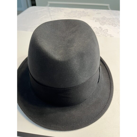 Vtg JOHN B. STETSON Black 3x Beaver STETSONIAN HAT Fedora Men’s Sz 7 1/8 ~ IOB - Picture 14 of 16